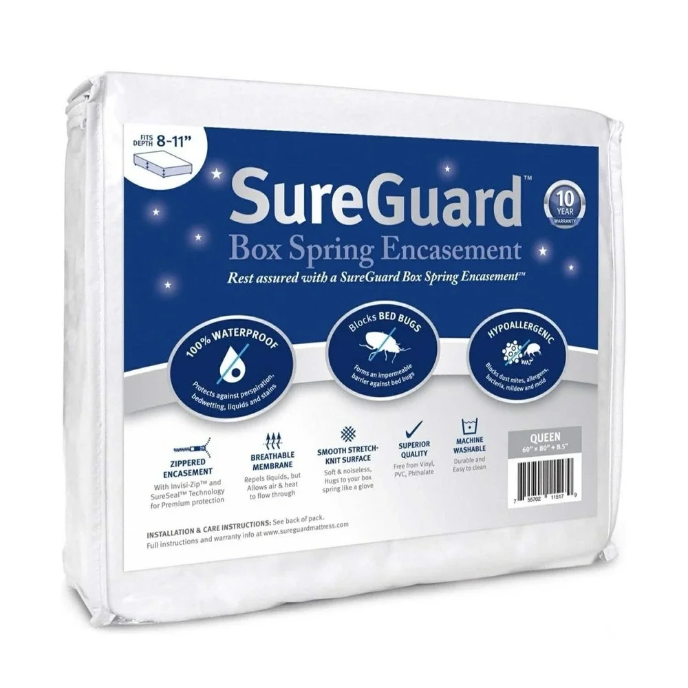 SureGuard Queen Size 100 Waterproof Spring Encasement